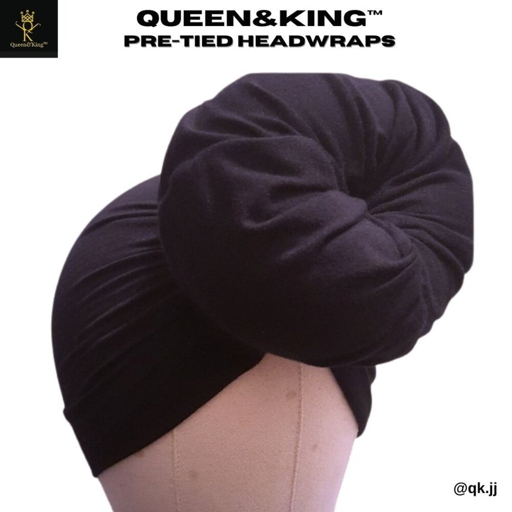 Pre-tied Headwrap (Black)